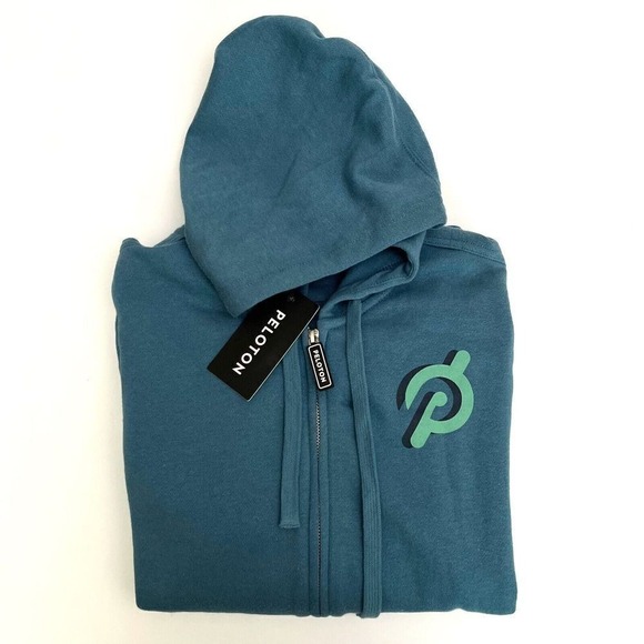 Peloton Jackets & Blazers - Peloton Aqua Sweatshirt Hoodie, Peloton Teal Zip Up Hoodie, Zip Sweaters K2